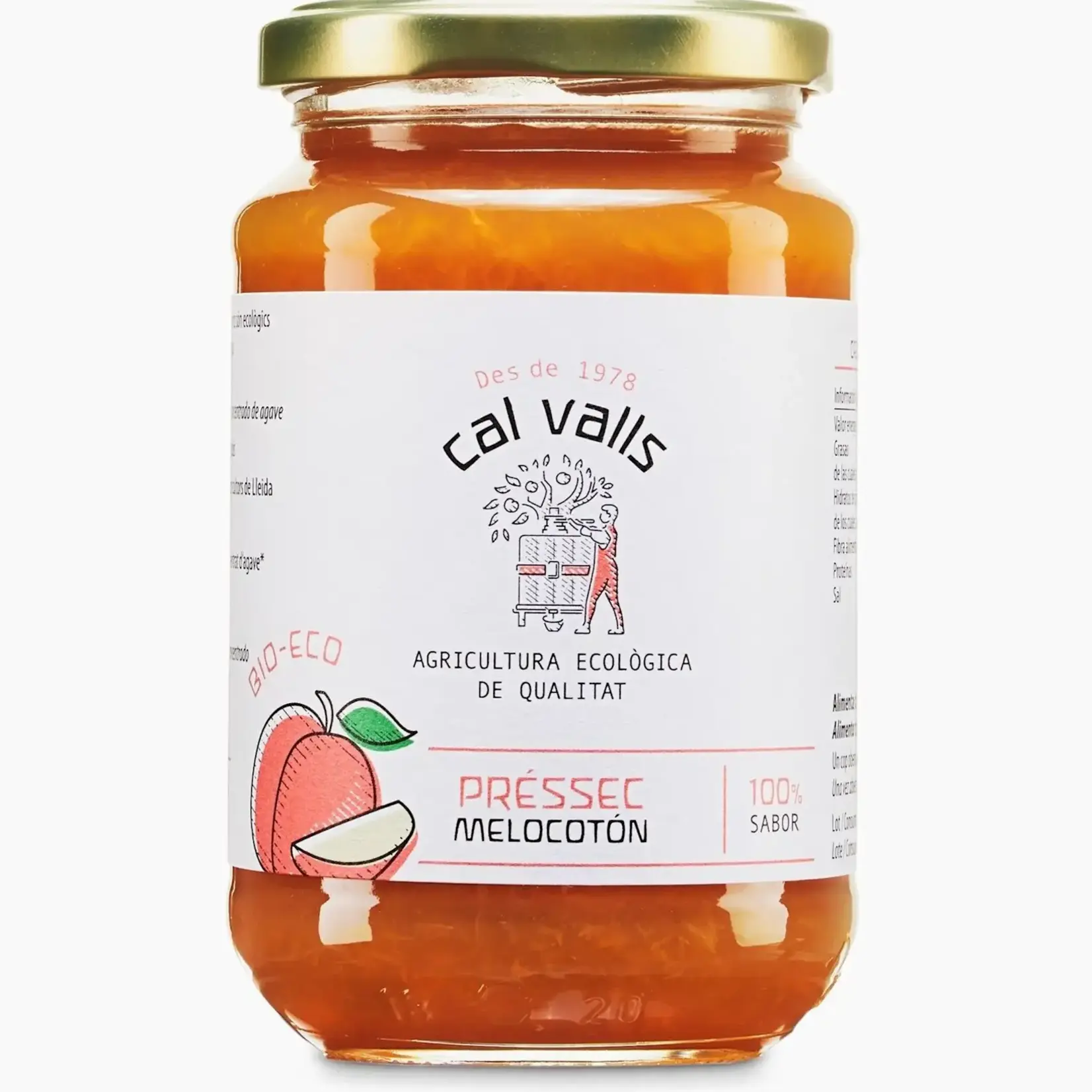 CAL VALLS CAL VALLS 375GR BIO-PERZIKJAM