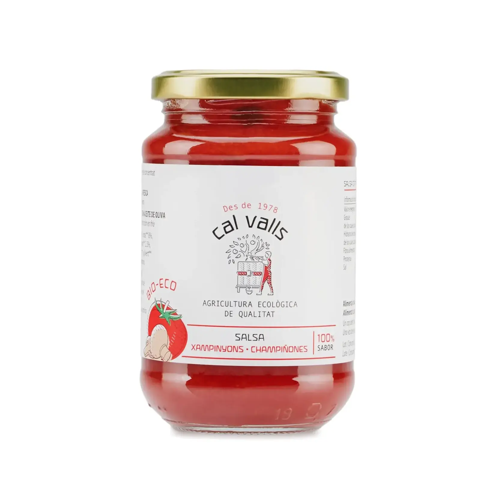 CAL VALLS CAL VALLS 350GR BIO-TOMATENSAUS MET CHAMPIGNONS