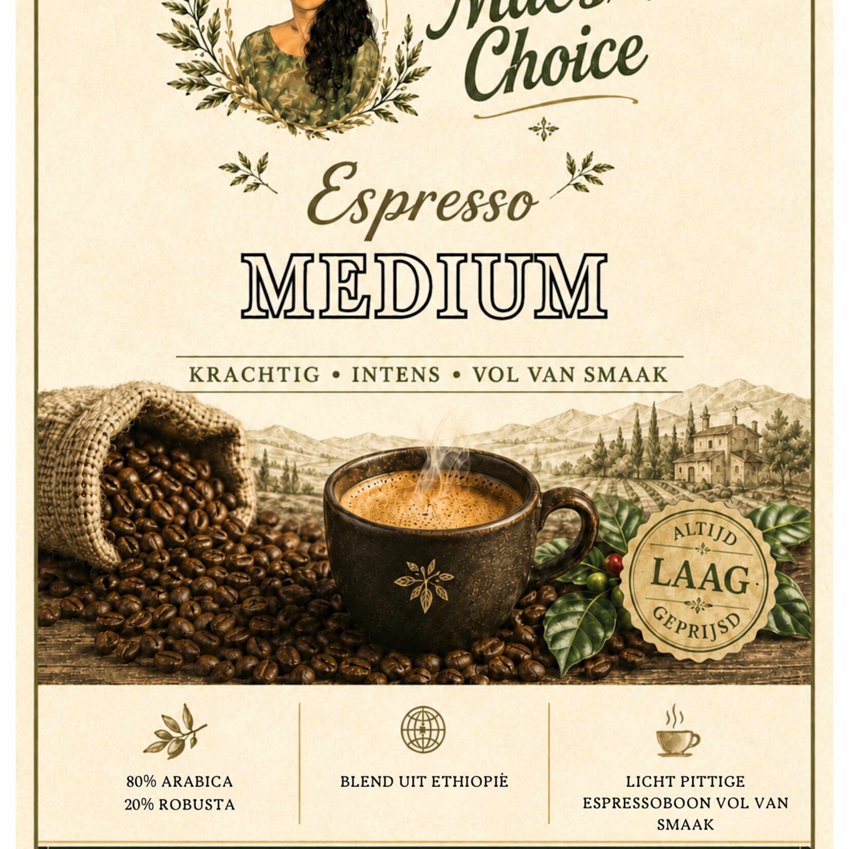DE OPTIMIST MAE'S CHOICHE  KOFFIEBONEN