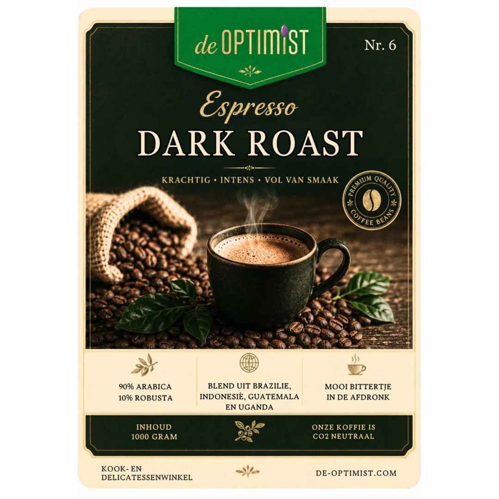 DE OPTIMIST DE OPTIMIST KOFFIEBONEN NUMMER 6