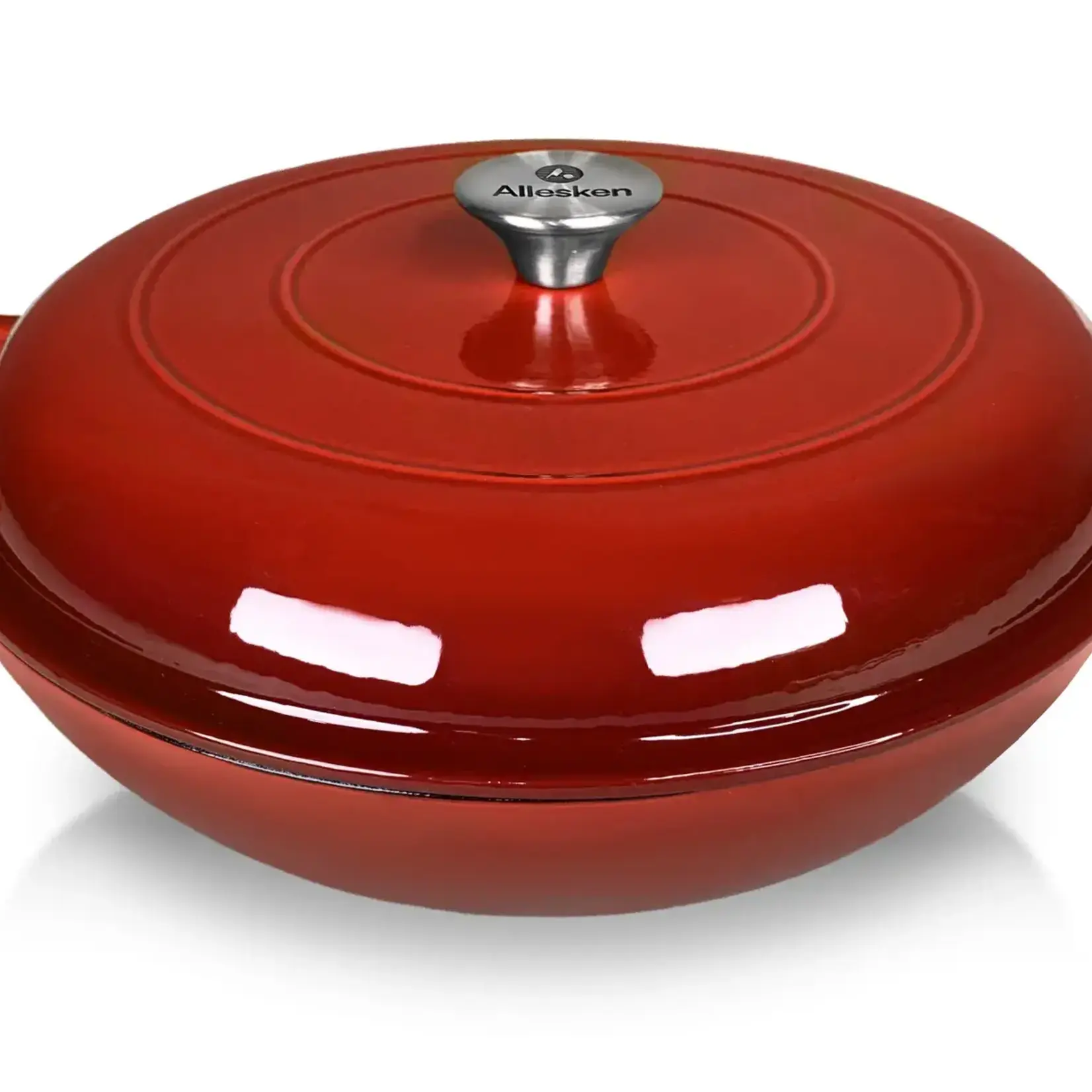ALLESKEN ALLESKEN GIETIJZEREN STOOFPAN RODELUX RED 30X6CM 3.0LTR.