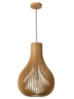 Lucide Lucide BODO - Hanglamp - Ø 38/H 55/L 185 - 1xE27 - Licht hout
