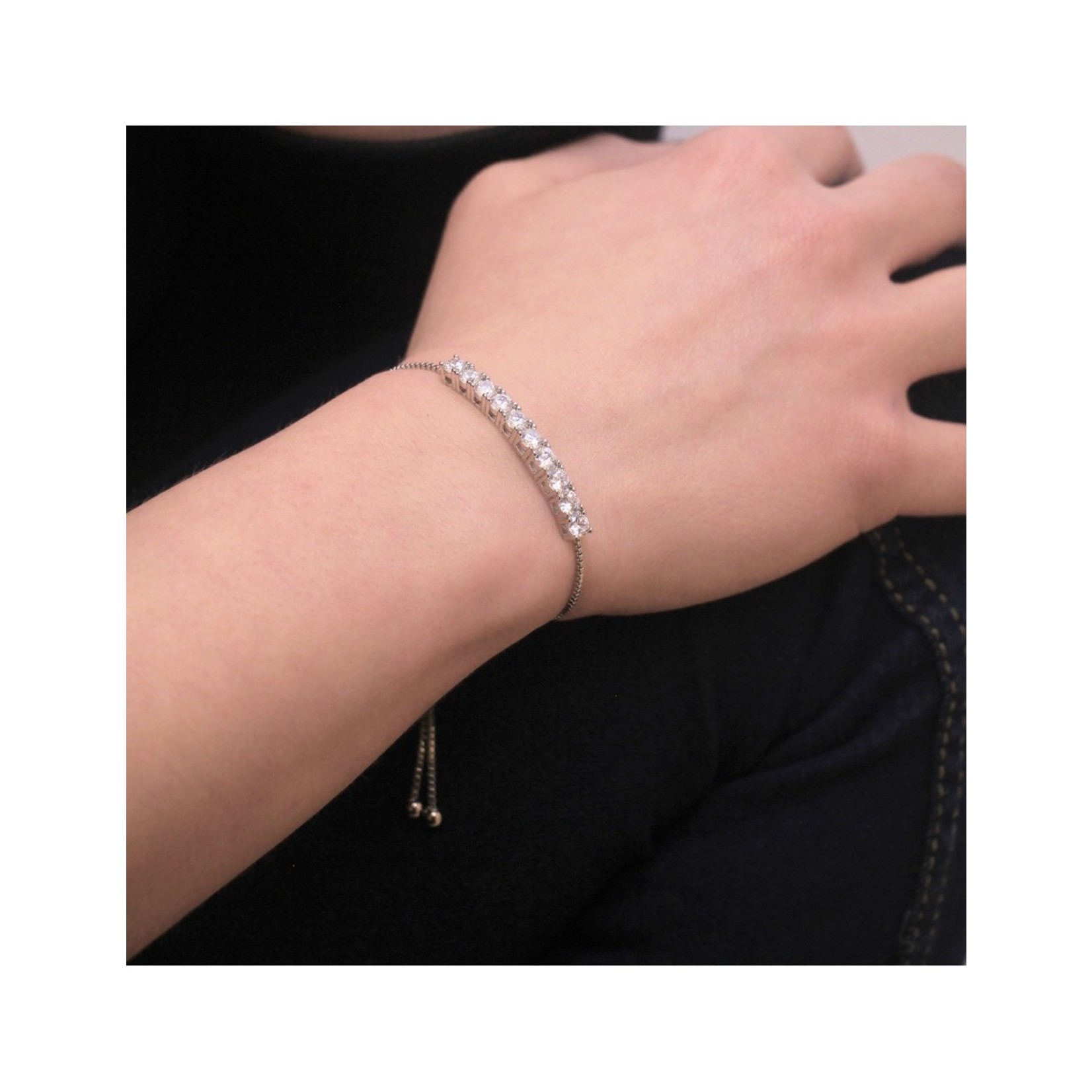 MYC-Paris Kristal Mia armband - Zilver en kristal