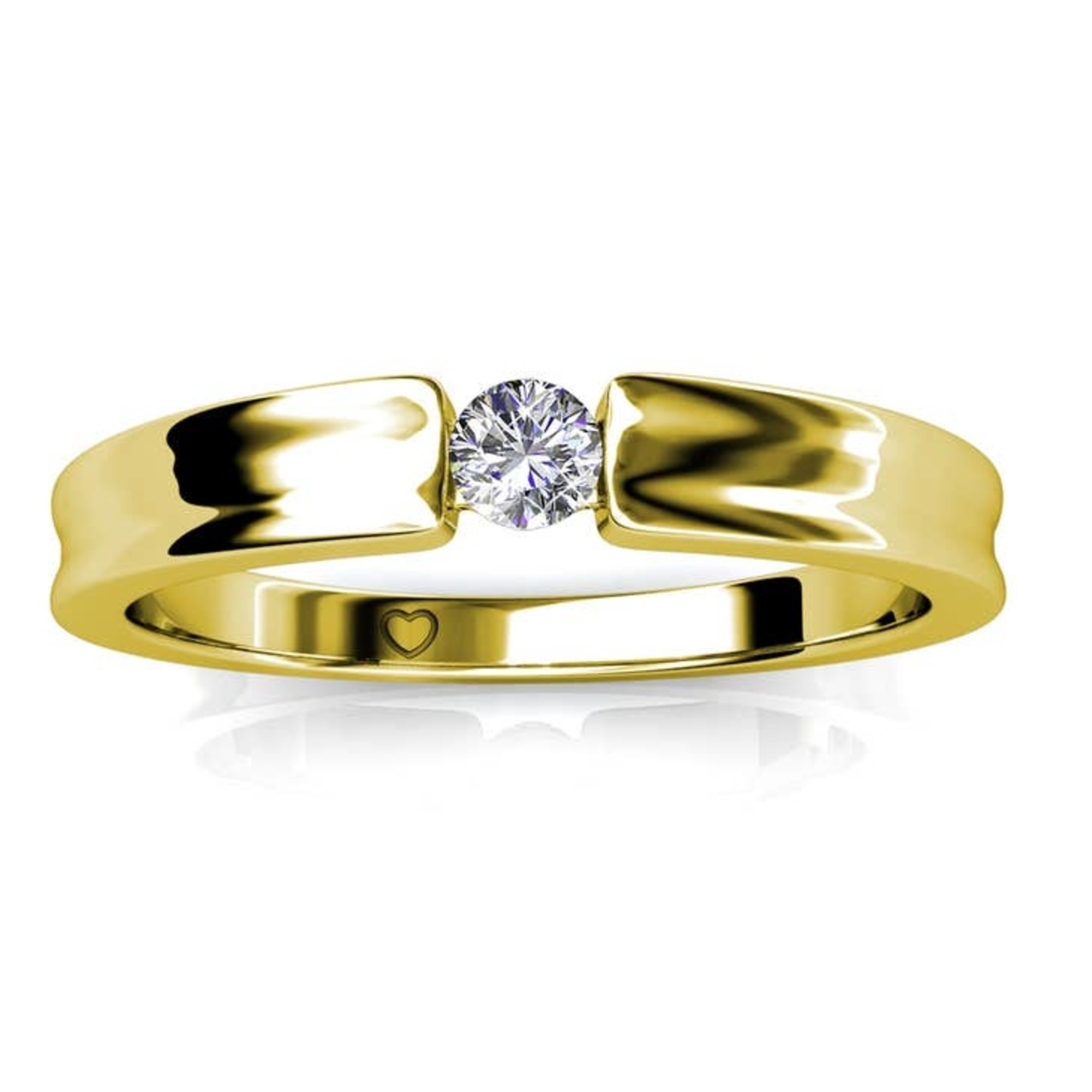MYC-Paris Simplicity Ring - Goud en kristal - Maat 56
