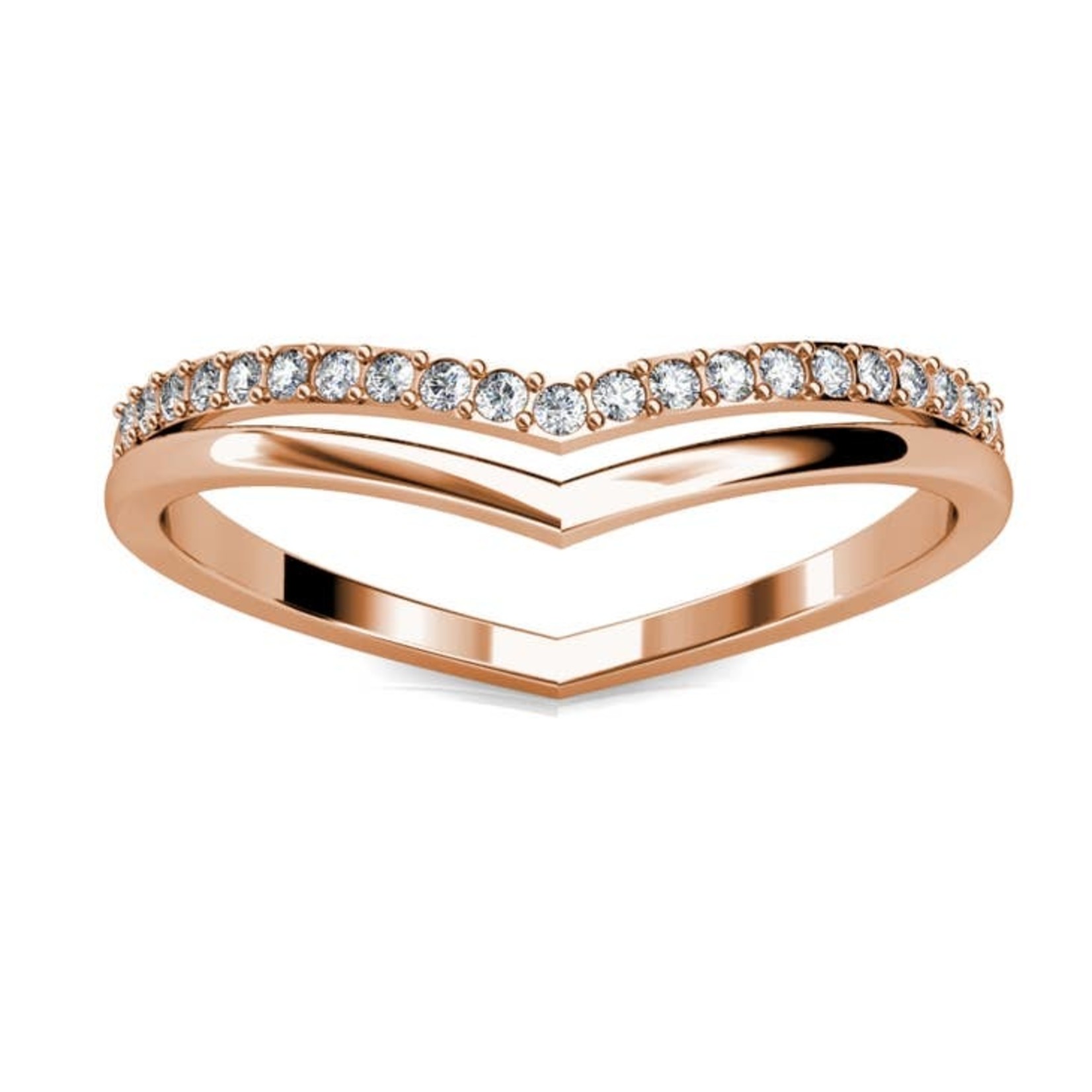 MYC-Paris Tiryns Ring: 18k roséverguld en Oostenrijks kristal - Maat 54