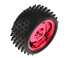 Otronic Smart Car Model Robot Rubber Auto Band/Wiel 85x38mm voor Arduino, past op 4WD/2WD - Metallic Rood