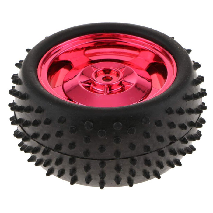 Otronic Pneu/roue de voiture en caoutchouc de robot de modèle de voiture intelligente 85x38mm pour Arduino, convient à 4WD/2WD - rouge métallique
