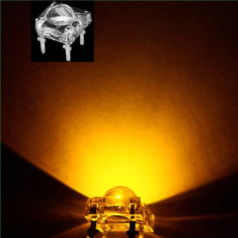 Otronic 5mm Super Flux Piranha 4pin LED - Jaune