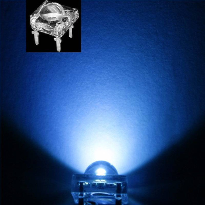 Otronic 5 mm Super Flux Piranha 4-polige LED – Blau