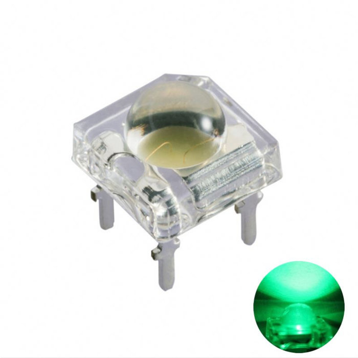 Otronic 5mm Super Flux Piranha 4pin LED - Pure Green