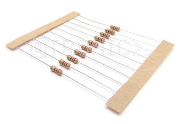 Otronic 10x resistor 220 Ohm 1/4 Watt 5% (LED series resistor)