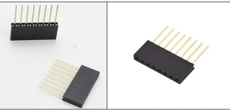 Otronic 2,54 mm pitch 8-pins enkele rij rechte vrouwelijke pin-headerconnector - stapelbaar