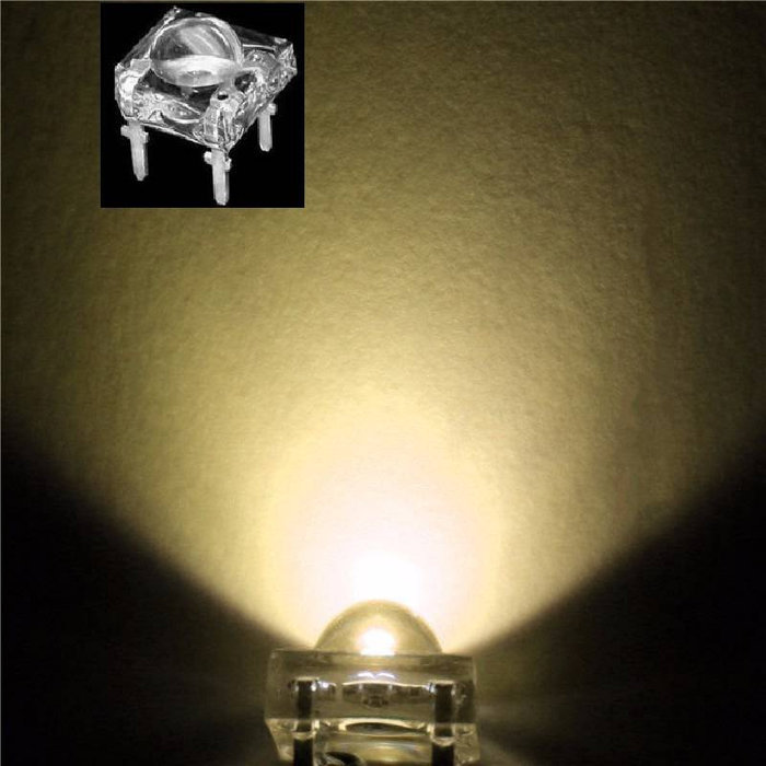 Otronic 5mm Super Flux Piranha 4pin LED - Warm white