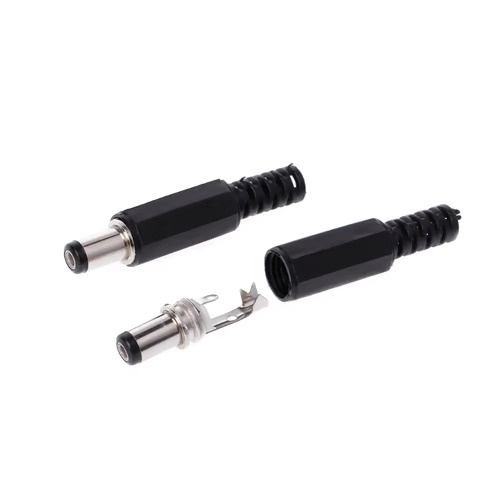 Otronic Connecteur d'alimentation CC/fiche baril/prise baril mâle 5,5 x 2,1 mm