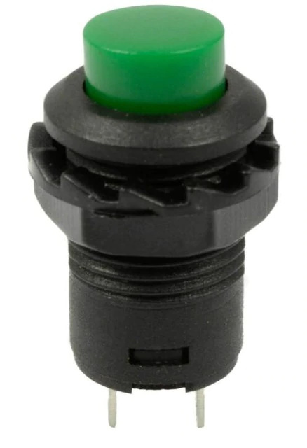 Otronic Druckknopf | Ein-Aus – Selbstsperre | 14x20 Rundloch 12mm | Grün