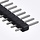 40 Pins header Male 2.54mm Black