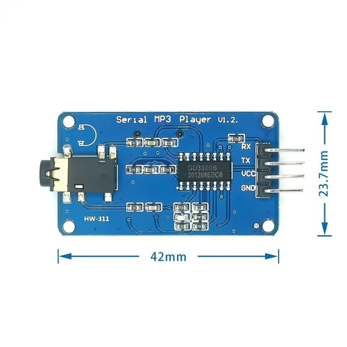 Otronic UART TTL Serial MP3 module with Micro SD slot (YX5300 alternative)
