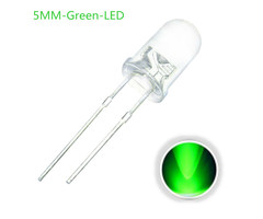 Otronic 10x LED Diode Transparant 5mm Groen 3V