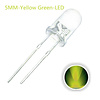 Otronic 10x LED Diode Transparant 5mm Groen / Geel 2V