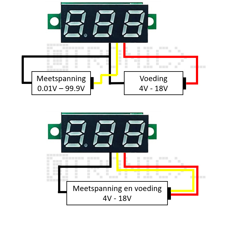 Otronic Voltmeter 0V-100V Rot