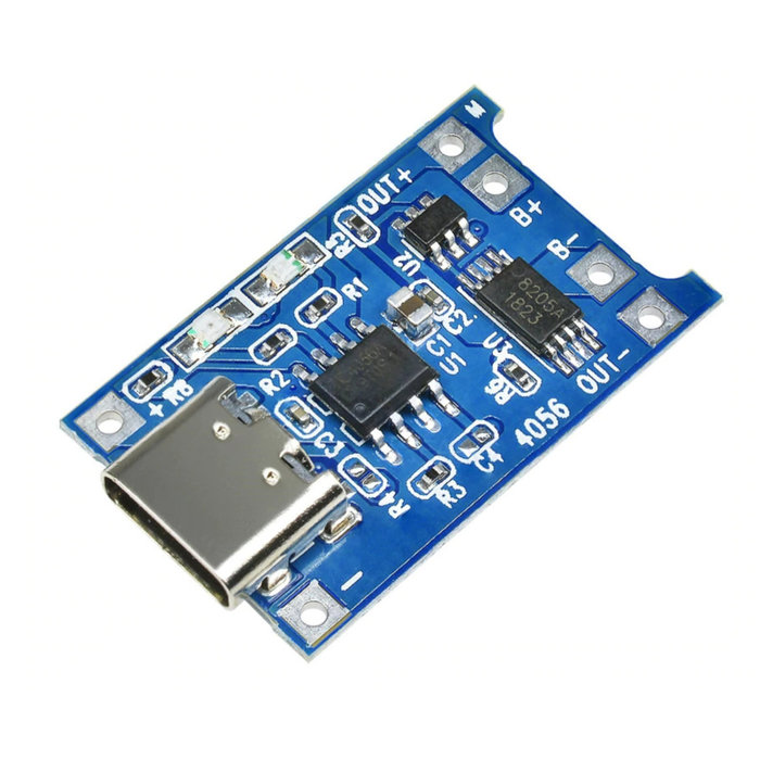 Otronic Lithium 18650 Akkuladegerät mit USB-C 5V 1A TP4056