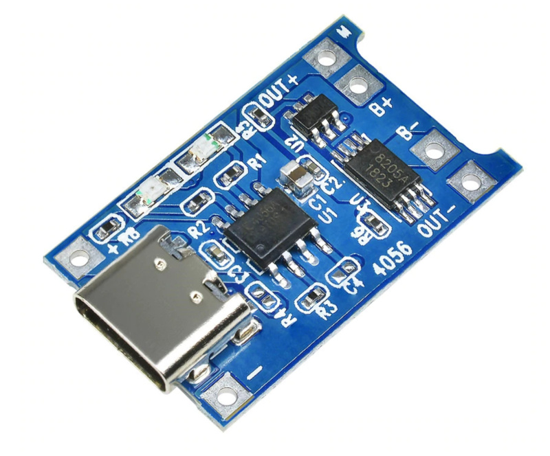 Otronic Lithium Akkuladegerät mit USB-C 5V 1A TP4056