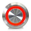 Otronic Bouton poussoir | Moment - impulsion | LED 5V Rouge | acier inoxydable | 12mm