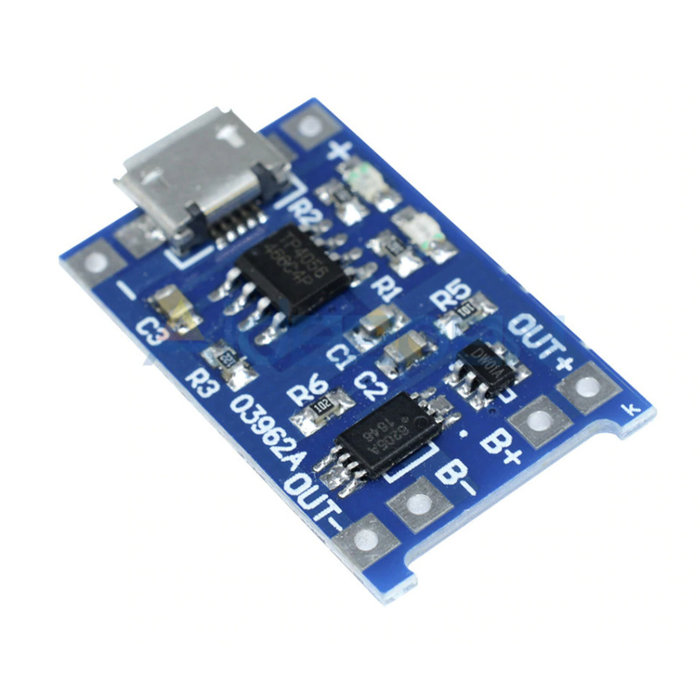 Otronic Lithium 18650 Akkuladegerät mit Micro USB 5V 1A TP4056