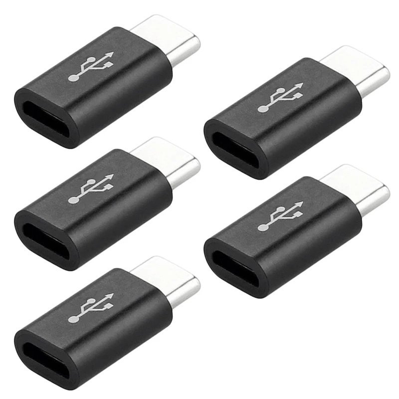 Otronic USB-C-Stecker auf Micro-USB-Buchse-Adapter – Schwarz