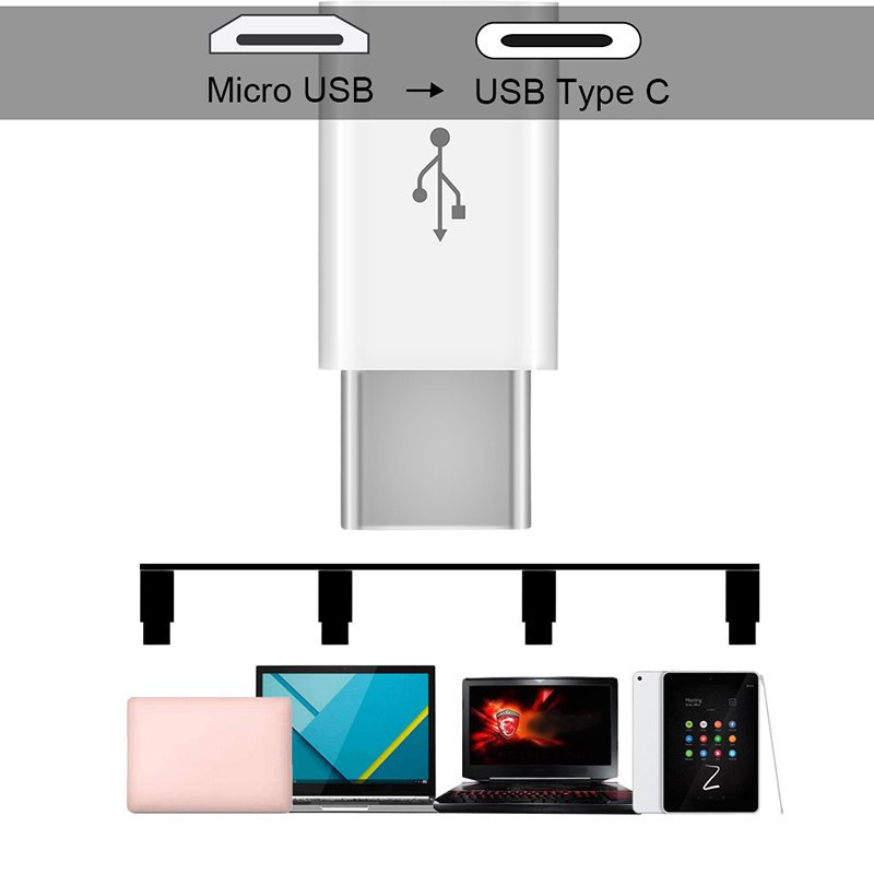 Otronic Adaptateur USB-C Mâle vers Micro USB Femelle - noir