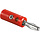 Banaanstekker 4mm Rood