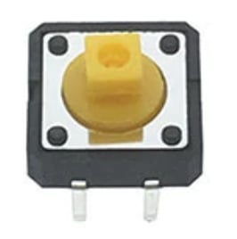 Otronic Bouton poussoir | instant - pouls | 12x12x7 | Jaune