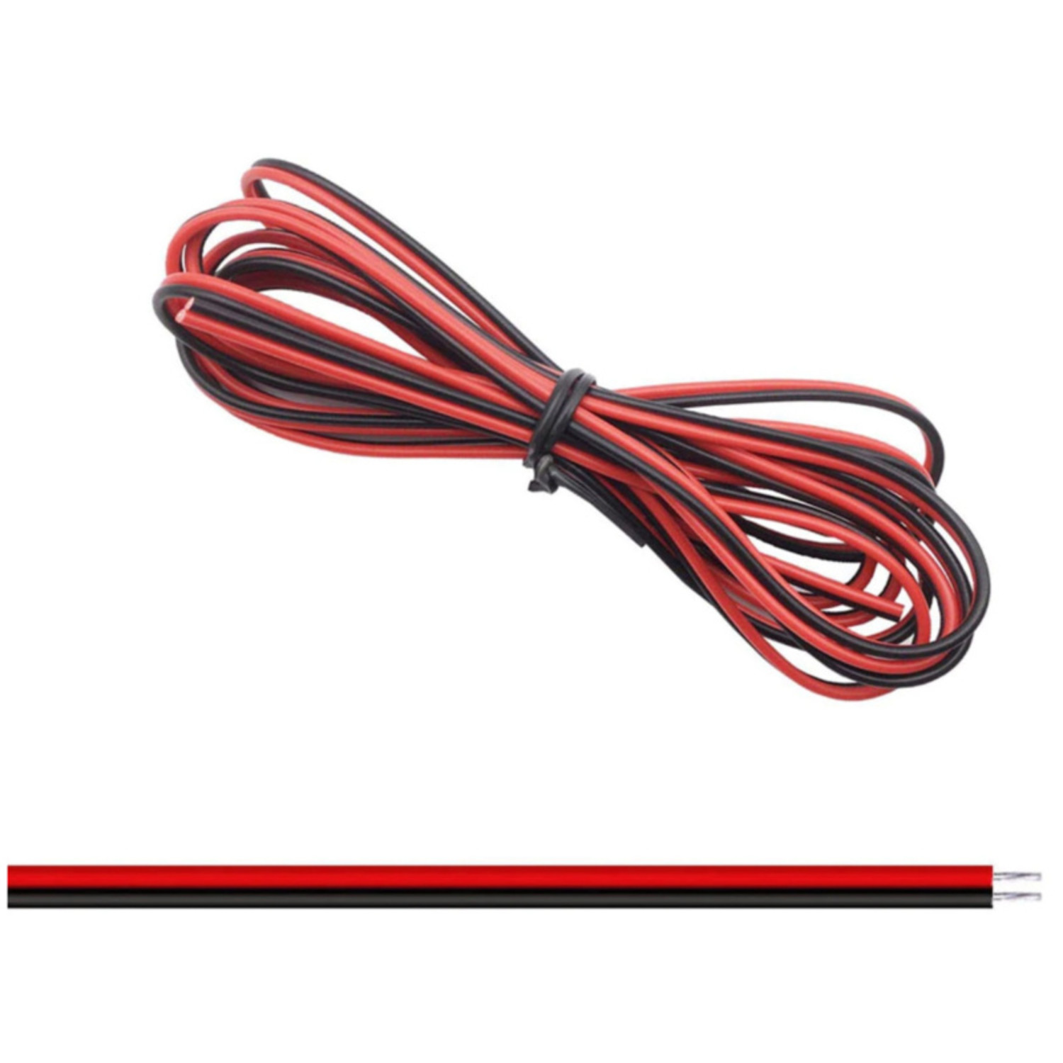 10 Meter 22AWG Elektrischer Drah 2 Adriges Kabel Rot Schwarz