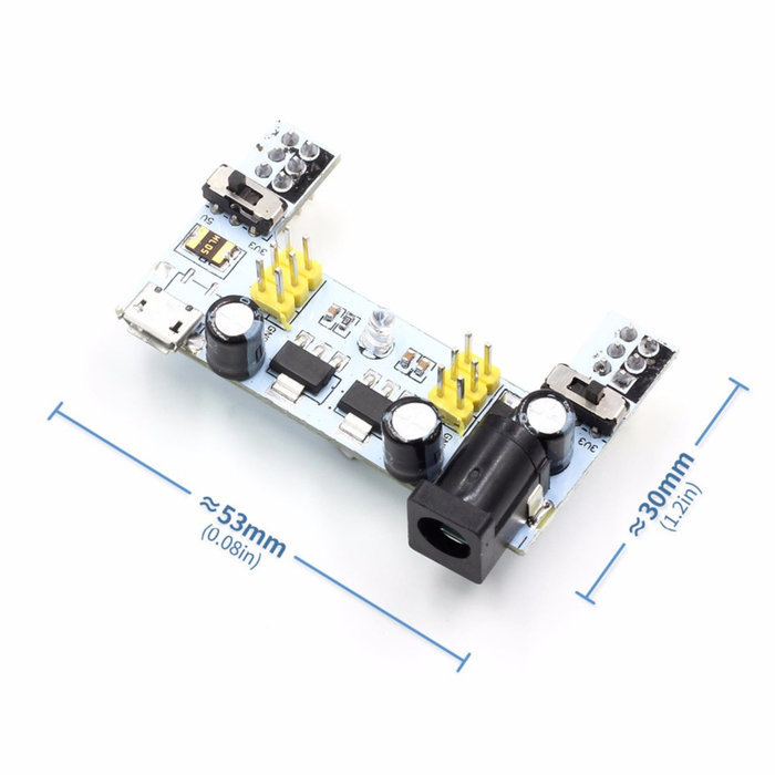 Otronic MB102 DC 7-12V USB Interface Breadboard Power Supply Module 2 Channel Board