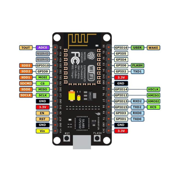 Otronic NodeMCU ESP8266 V2 4 MB Entwicklungsboard WiFi Breadboard-Version