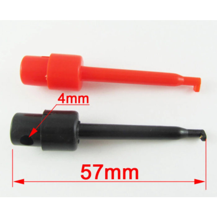 Otronic Testclip met Geveerde Haak voor PCB SMD IC 57mm - Zwart