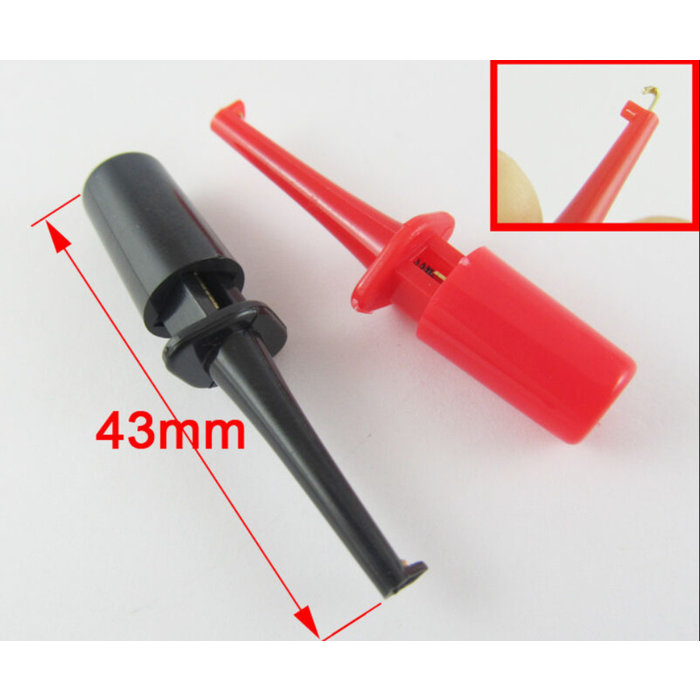 Otronic Mini Test Clip with Spring Hook for PCB SMD IC 43mm - Black