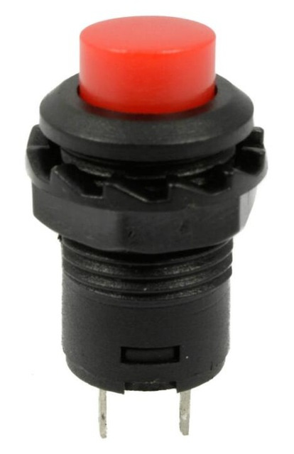 Otronic Drukknop | aaan-uit self lock | 14x20 rond gat 12mm | Rood