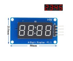 Otronic 4-stelliges Display Rot TM1637 (7 Segmente pro Ziffer)