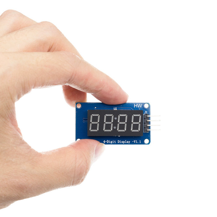 Otronic Afficheur à 4 chiffres Rouge TM1637 (7 segments par chiffre)