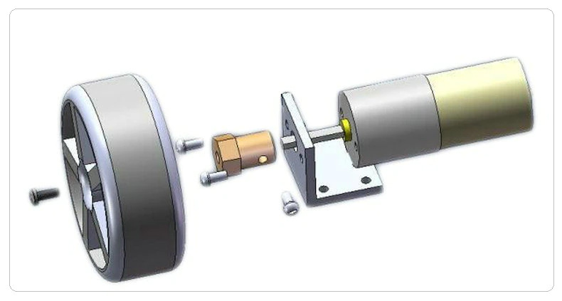 Otronic Aluminium 25mm reductiemotor Beugel met 6 schroefjes