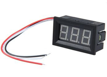 Voltmètre digital 0-100V miniature de précision - vert