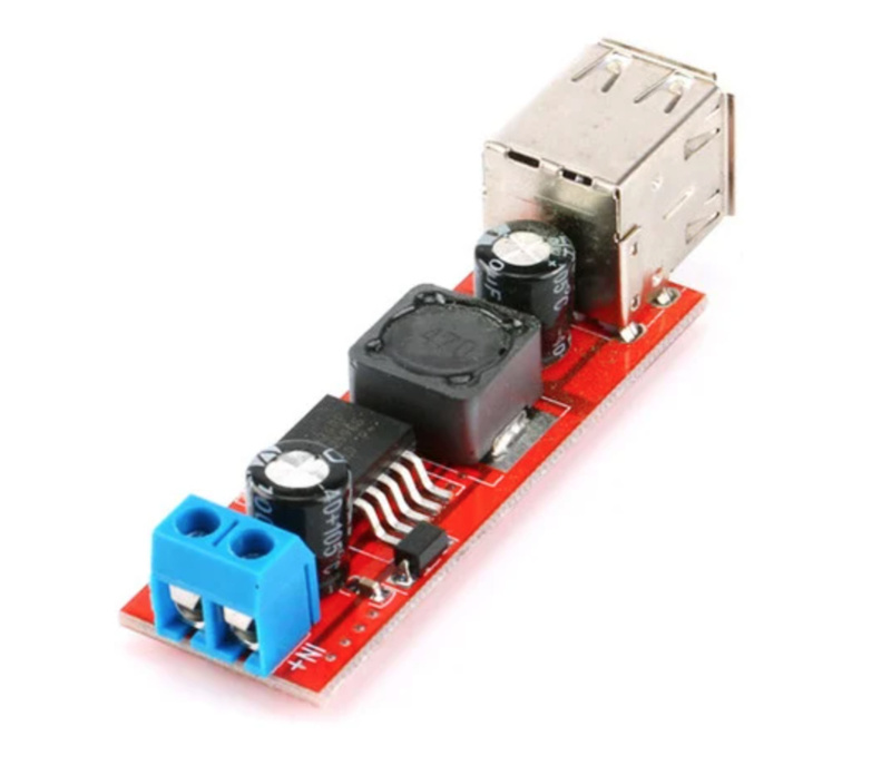 Otronic DC-DC-Abwärtswandler mit doppeltem USB-Anschluss (LM2596) – von 6–40 V auf 5 V, 3 A