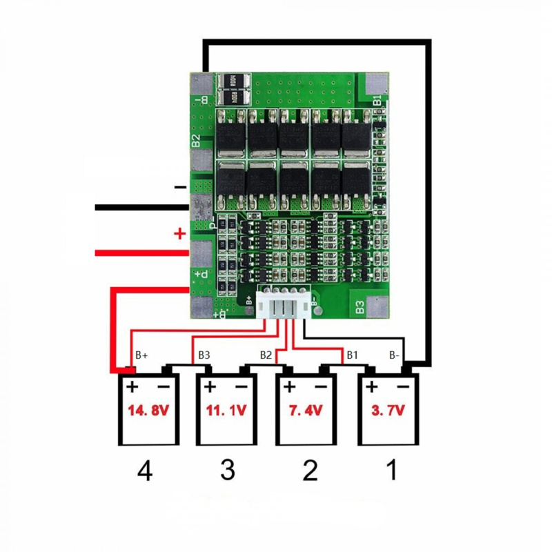 Otronic BMS 4S 30A Protection circuit with balancing function