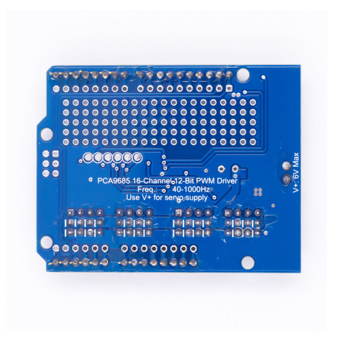 Otronic 16-kanaals 12-bit PWM en Servo shield met I2C interface voor Arduino UNO R3