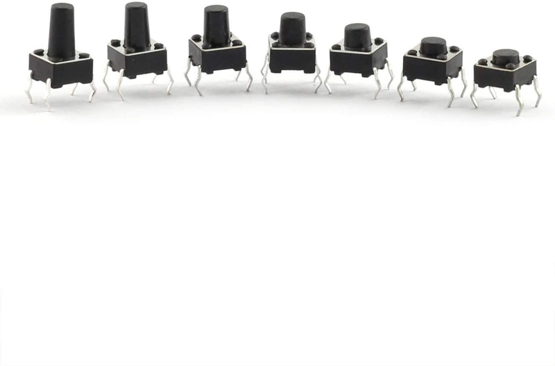 Otronic Ensemble avec 70 boutons poussoirs Pulse DIP en 7 longueurs différentes