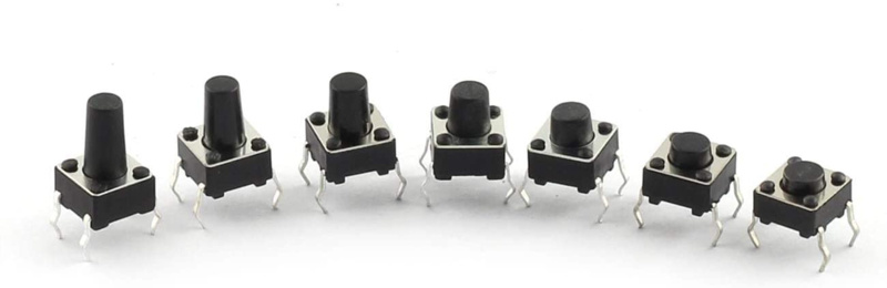 Otronic Ensemble avec 70 boutons poussoirs Pulse DIP en 7 longueurs différentes