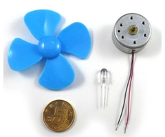 Otronic Ensemble de moteur à courant continu pour éolienne avec hélice 60 mm