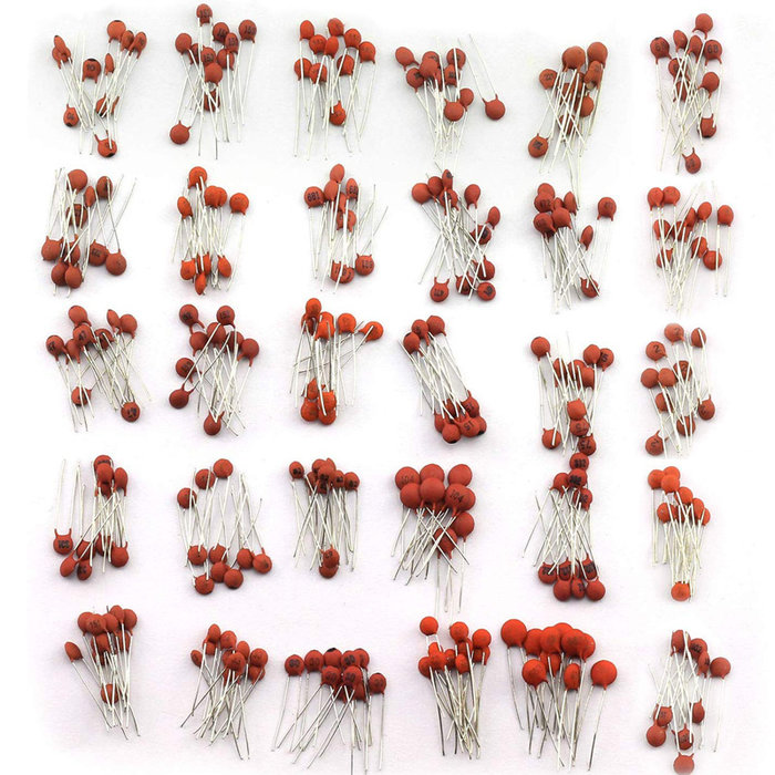 Otronic Assortment Ceramic Capacitors, set of 30 values from 2PF to 0.1UF - 300 pieces,
