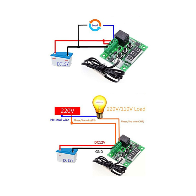 Otronic W1209 DC12V Digital Thermostat Relay